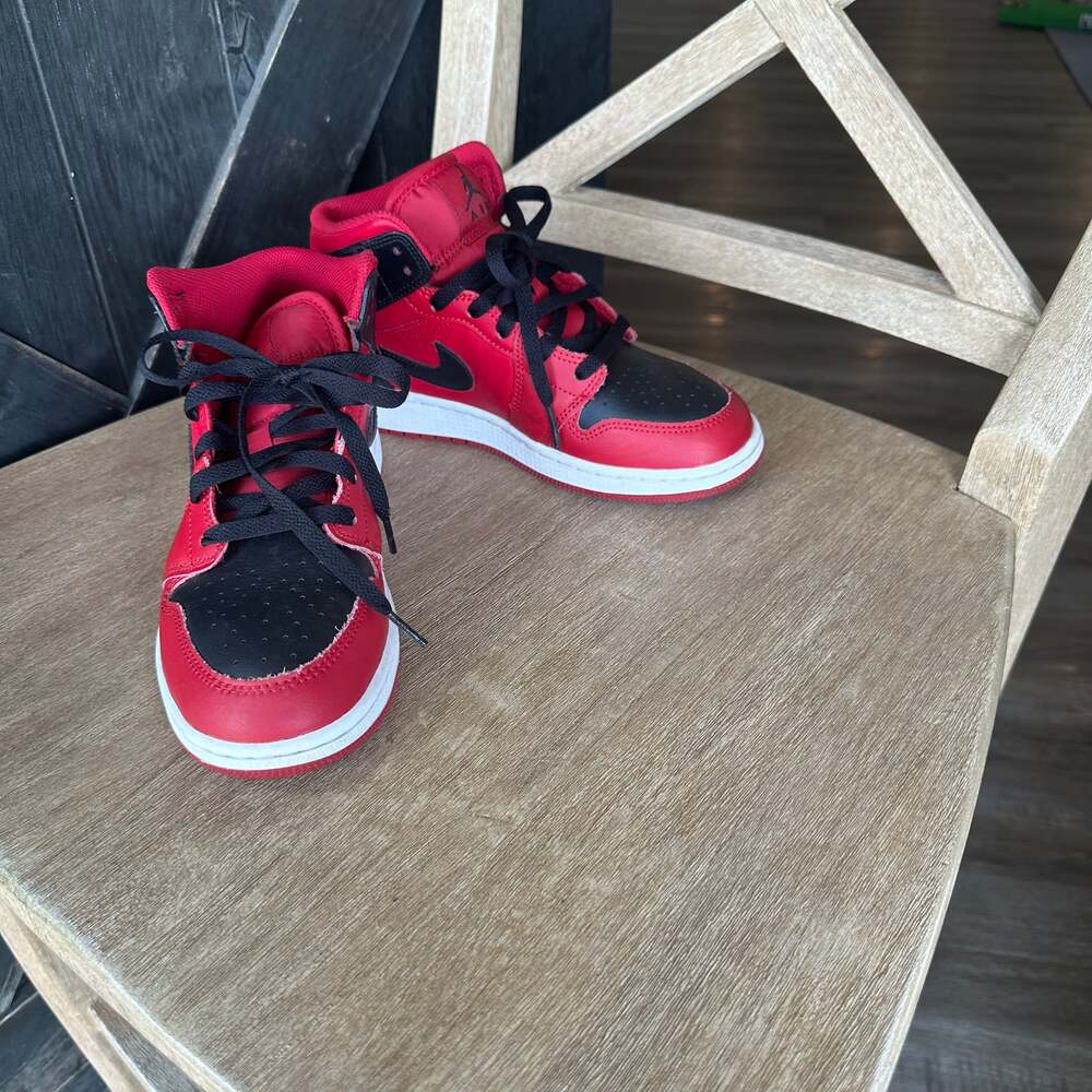 Air Jordan 1 Mid Reverse Bred GS